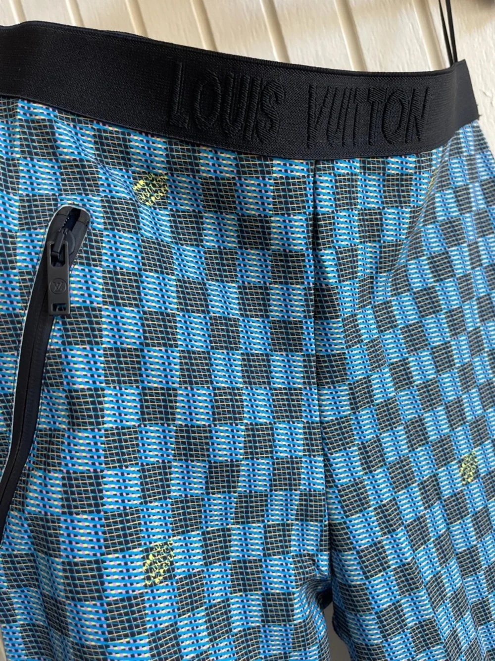 Louis Vuitton Archive FW19 LV Pop 3D Monogram Damier Leggings Blue FR 38 SZ S - Picture 7 of 12